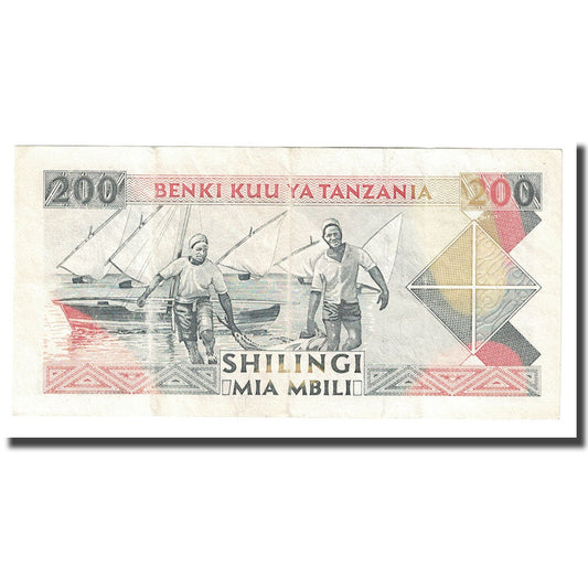 billete de banco, 
  
  Tanzania, 
  
  200 chelines