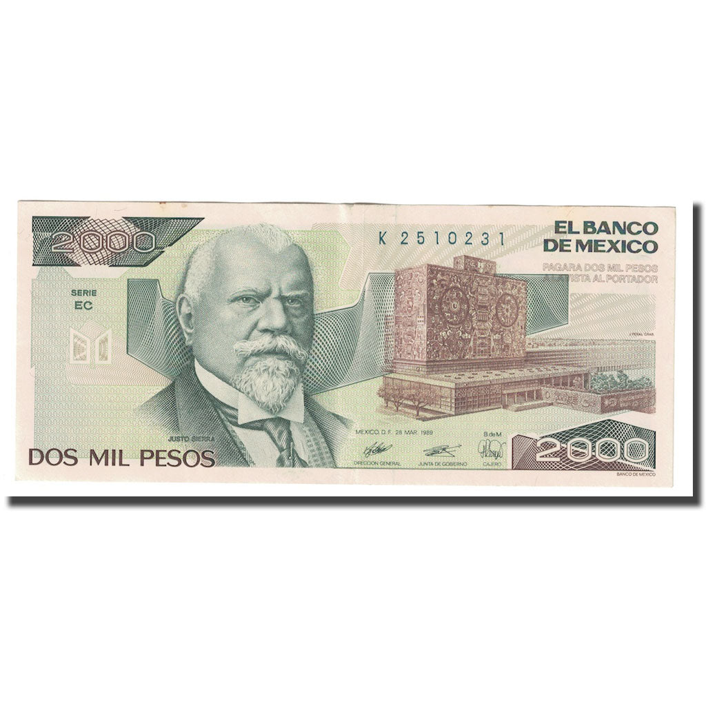 billete de banco, 
  
  México, 
  
  2000 pesos