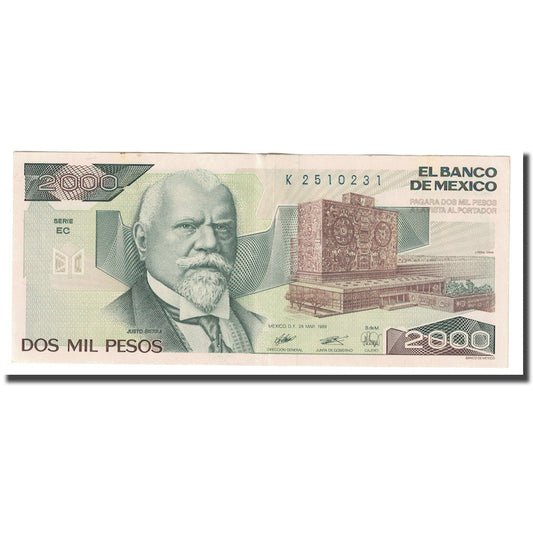 billete de banco, 
  
  México, 
  
  2000 pesos