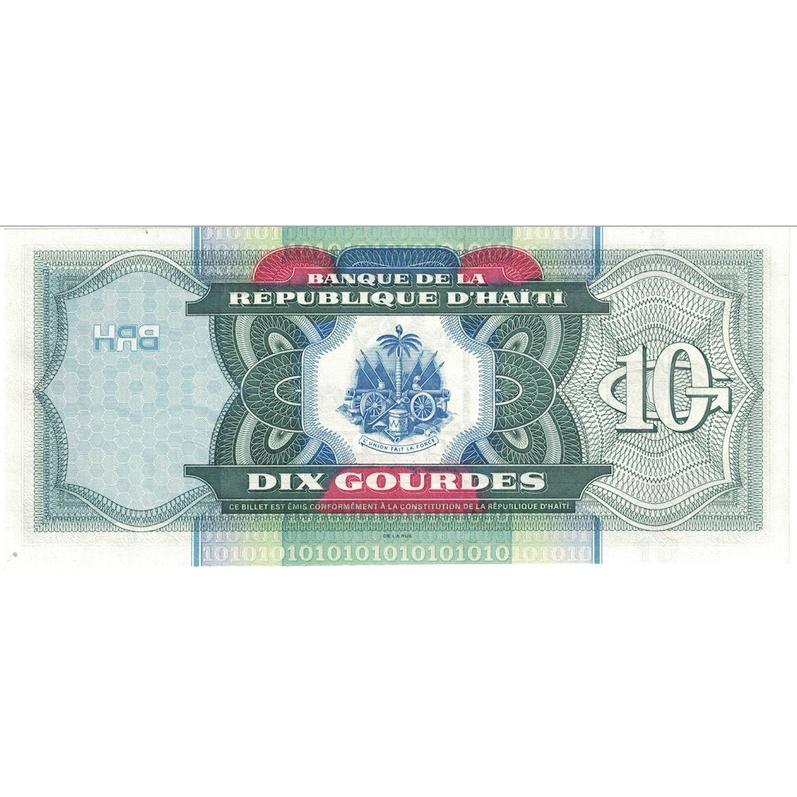 billete de banco, 
  
  Haití, 
  
  10 calabazas