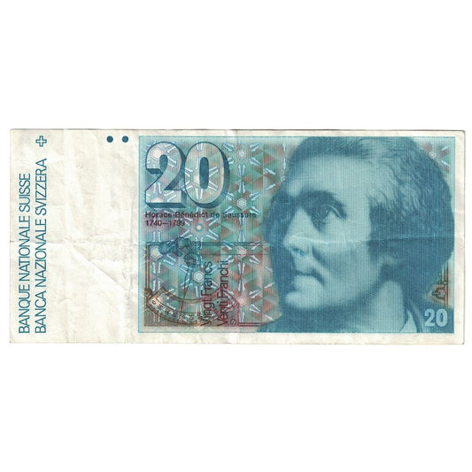 Billete de banco, Suiza, 20 francos