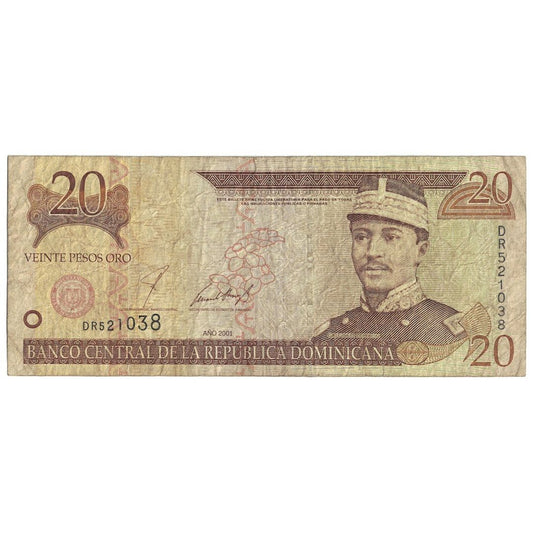 Billete, República Dominicana, 

20 Pesos Oro