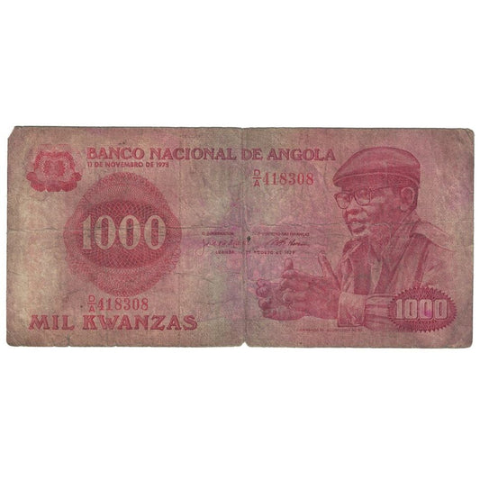 billete de banco, 
  
  Angola, 
  
  1000 kwanzas