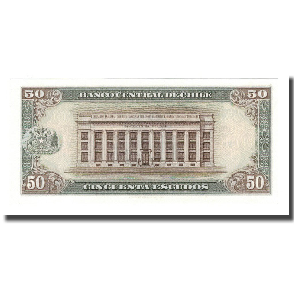 billete de banco, 
  
  Chile, 
  
  50 escudos