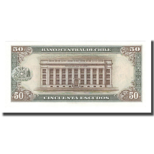 billete de banco, 
  
  Chile, 
  
  50 escudos