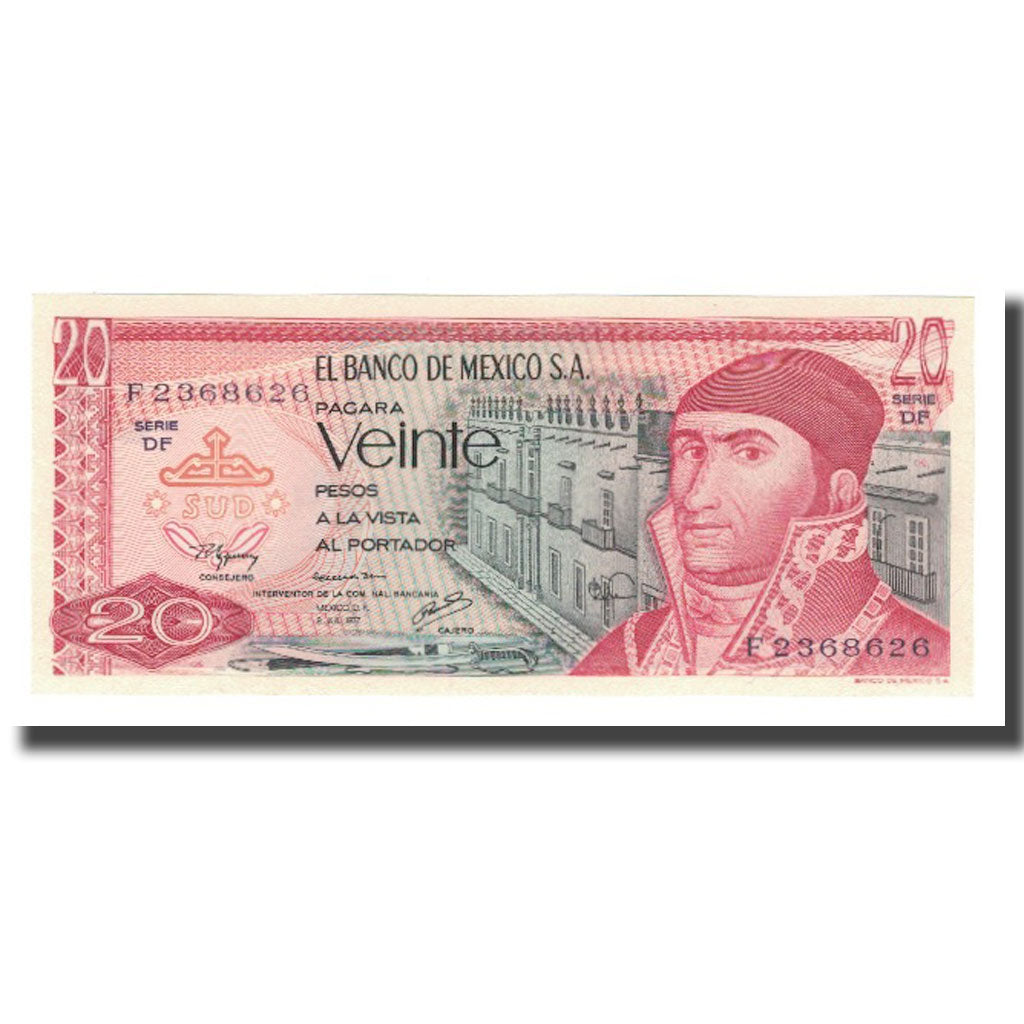 billete de banco, 
  
  México, 
  
  20 pesos