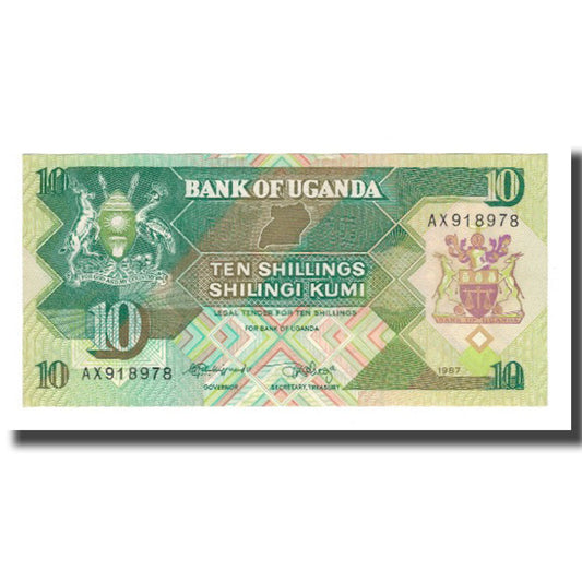 Billete de Uganda de 10 chelines