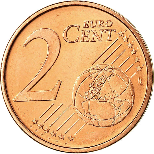 España, 

2 céntimos de euro, 

2012