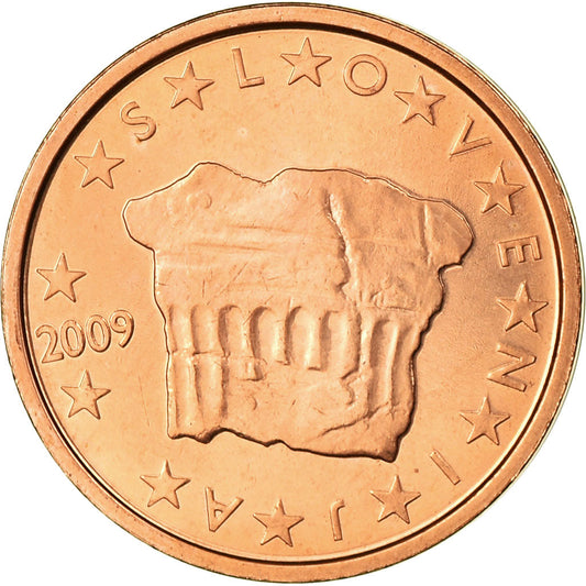 Eslovenia, 

2 céntimos de euro, 

2009