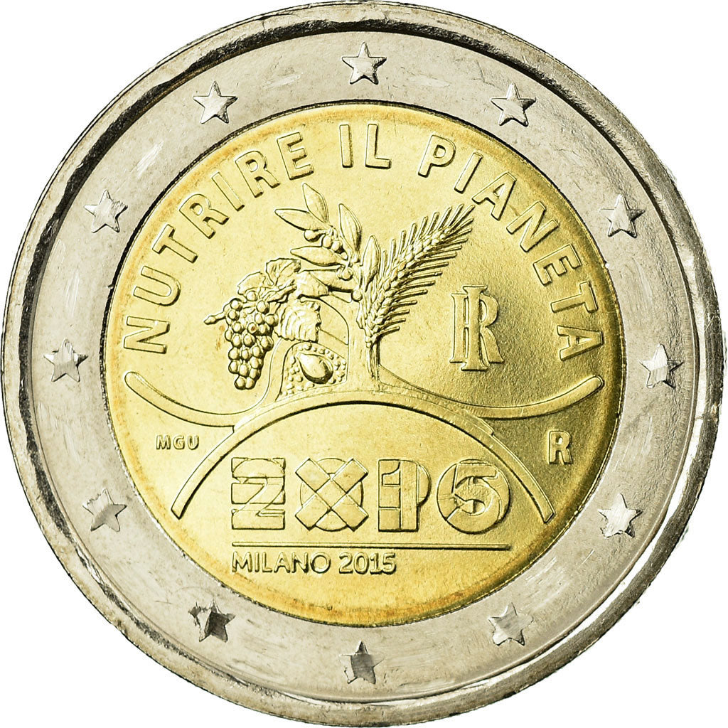 Italia, 
  
  2 euros, 
  
  EXPO MILÁN 2015