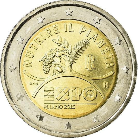 Italia, 
  
  2 euros, 
  
  EXPO MILÁN 2015