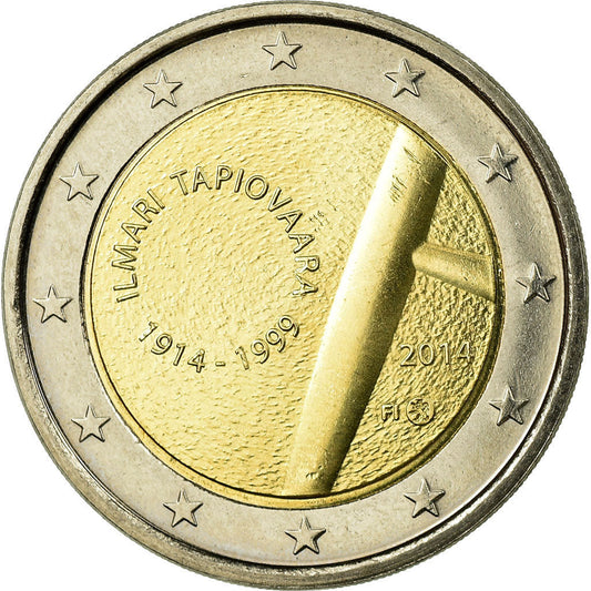 Finlandia, 

2 euros, 

100.º aniversario del nacimiento