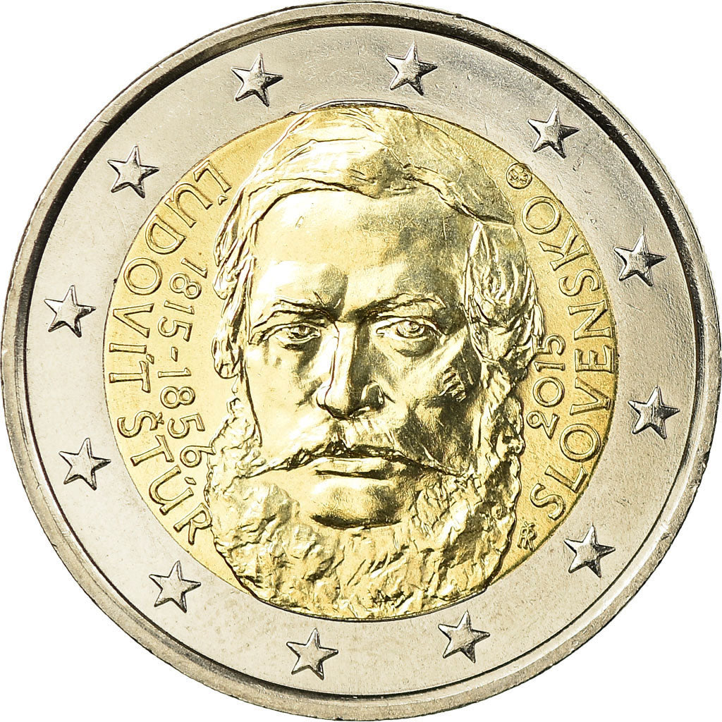 Eslovaquia, 
  
  2 euros, 
  
  Ludovit Stur