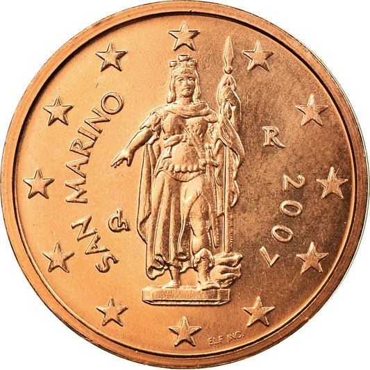 San Marino, 
  
  2 céntimos de euro, 
  
  2007