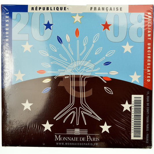 Francia,

1 céntimo a 2 euros,

2008