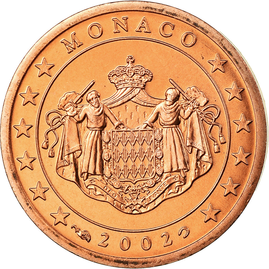Mónaco, 

2 céntimos de euro, 

2002