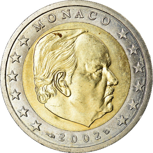 Mónaco, 
  
  2 euros, 
  
  2002