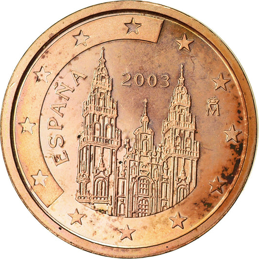España, 

2 céntimos de euro, 

2003