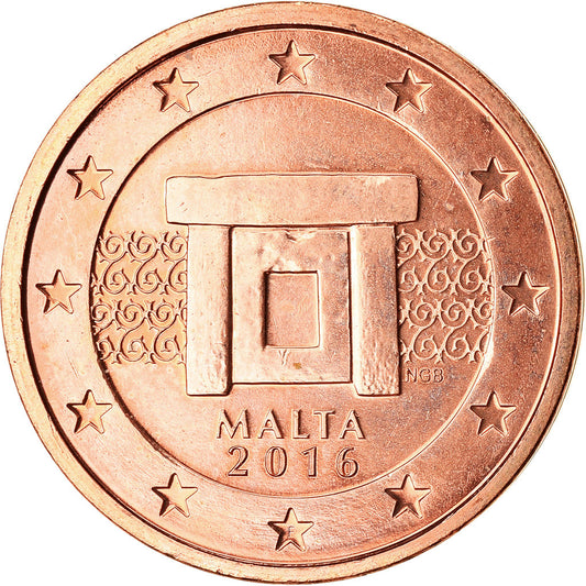 Malta, 
  
  2 céntimos de euro, 
  
  2016
