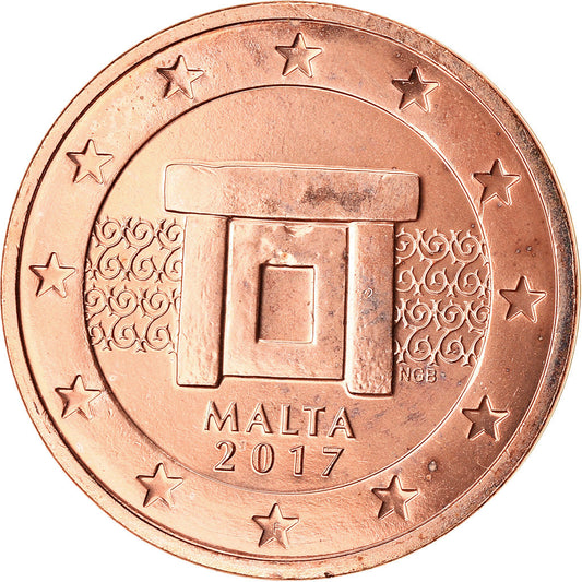 Malta, 
  
  2 céntimos de euro, 
  
  2017