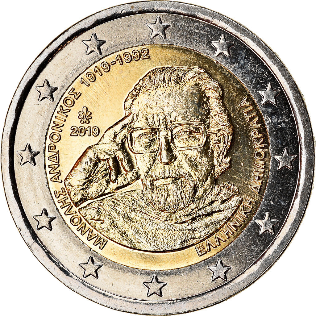 Grecia, 
  
  2 euros, 
  
  Manolis Andrónicos