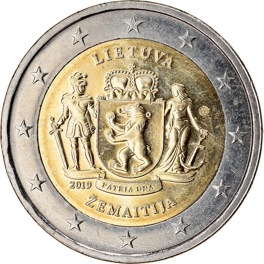 Lituania, 
  
  2 euros, 
  
  Samogitie