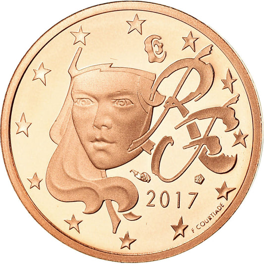 Francia, 

2 céntimos de euro, 

2017