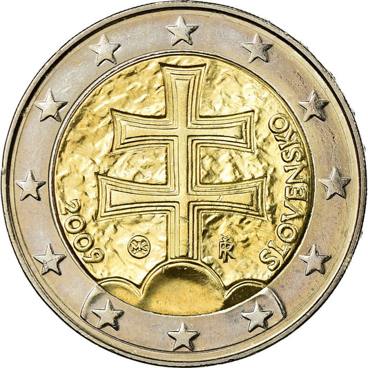 Acuñar, 
  
  Eslovaquia, 
  
  2 euros