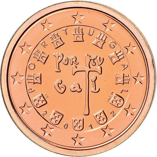 Portugal, 

2 céntimos de euro, 

2012