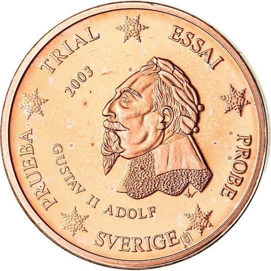 Suecia, 

2 céntimos de euro, 

2003