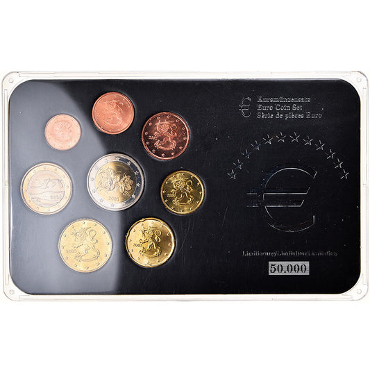 Finlandia, 

Juego de 1 céntimo y 2 euros, 

2000-2005