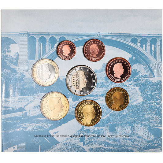 Luxemburgo,

1 céntimo a 2 euros,

2003