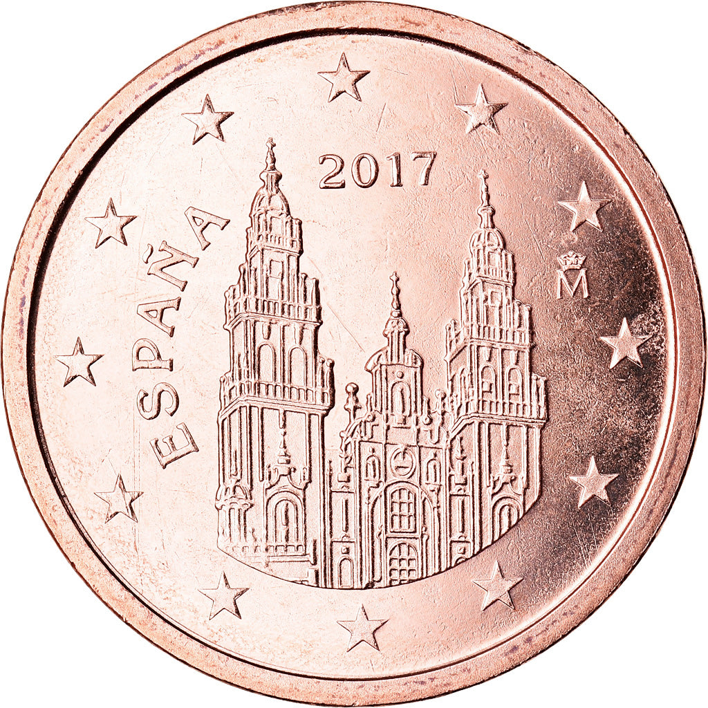 España, 

2 céntimos de euro, 

2017