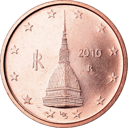 Italia, 

2 céntimos de euro, 

2010