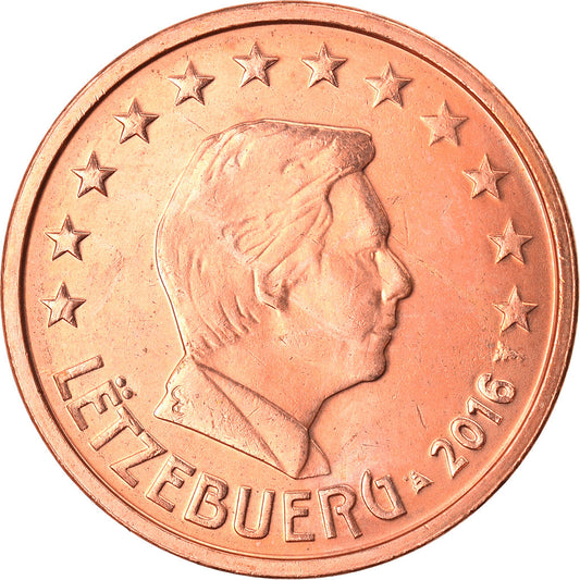Luxemburgo, 
  
  2 céntimos de euro, 
  
  2016