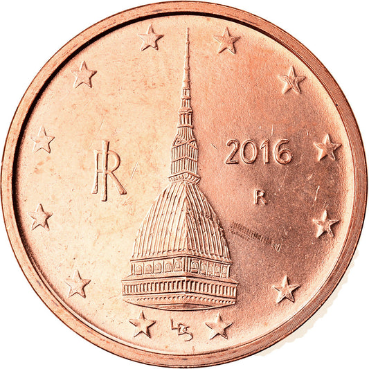 Italia, 

2 céntimos de euro, 

2016