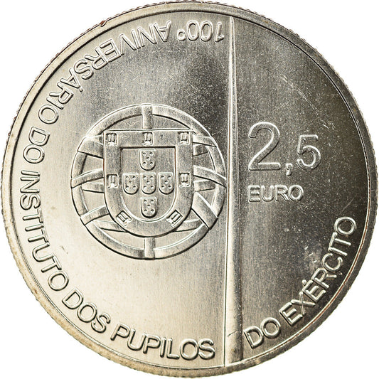 Portugal, 
  
  2-1/2 euros, 
  
  100 años del instituto de pupilas del ejército