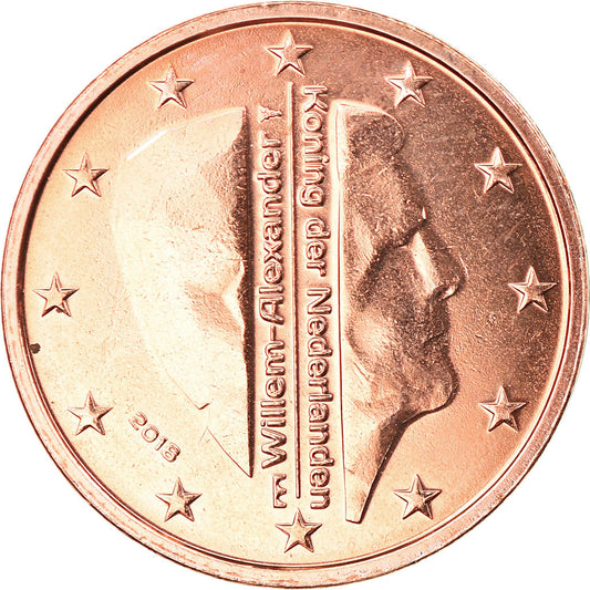 Países Bajos, 

2 céntimos de euro, 

2018