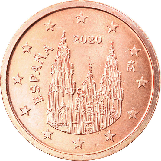 España, 

2 céntimos de euro, 

2020