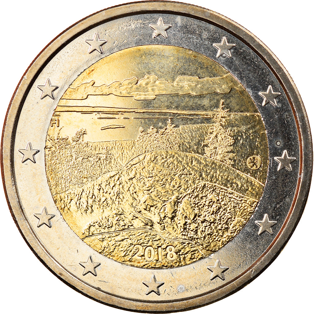 Finlandia, 

2 euros, 

Paisaje Koli