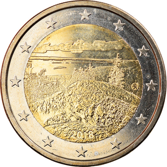 Finlandia, 

2 euros, 

Paisaje Koli