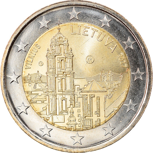 Lituania, 
  
  2 euros, 
  
  Vilna