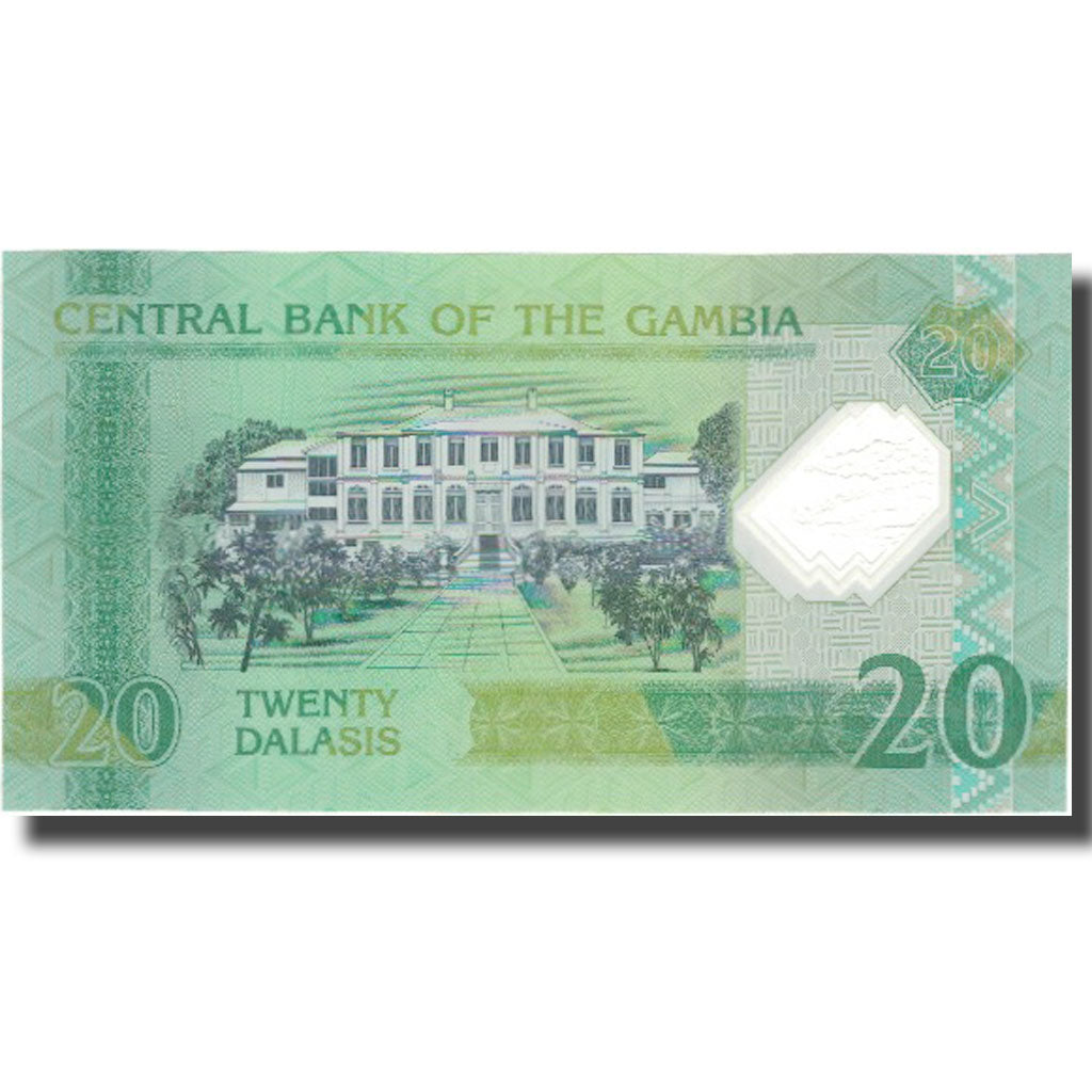 billete de banco, 
  
  Gambia, 
  
  20 Dalasis
