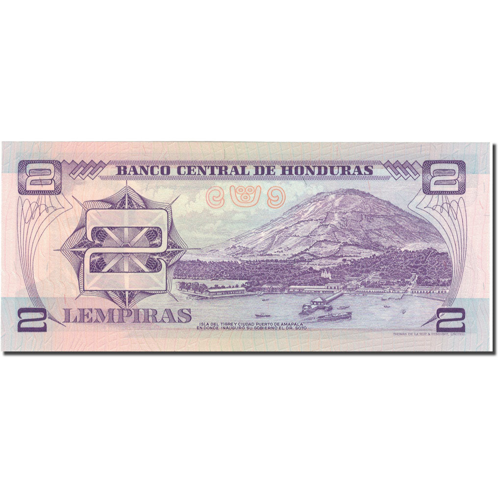 billete de banco, 
  
  Honduras, 
  
  2 Lempiras