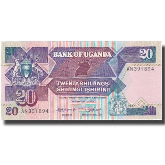 Billete de Uganda de 20 chelines