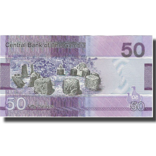 billete de banco, 
  
  Gambia, 
  
  50 Dalasis
