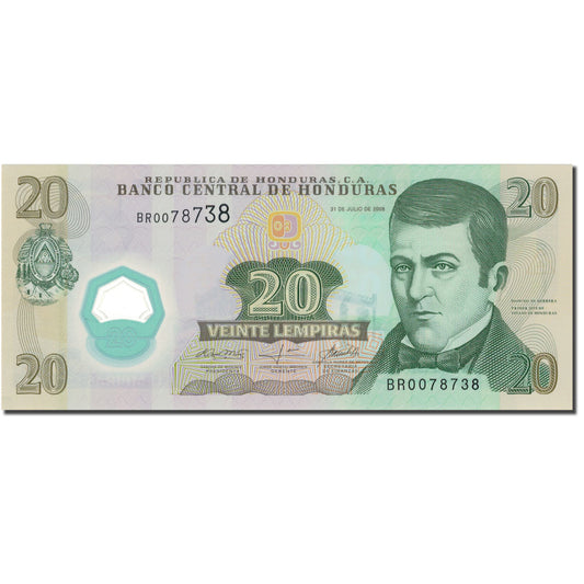 billete de banco, 
  
  Honduras, 
  
  20 lempiras