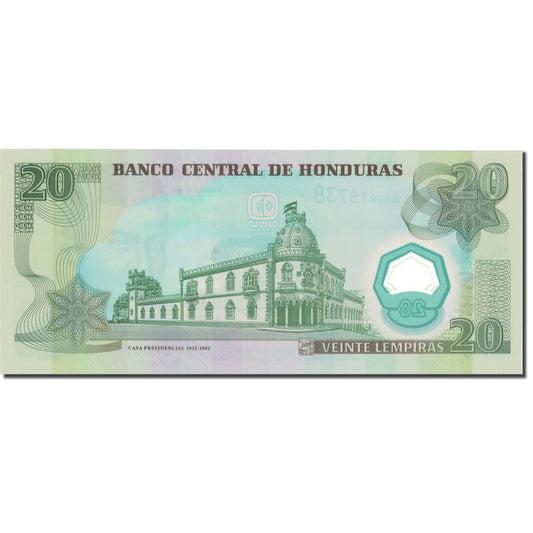 billete de banco, 
  
  Honduras, 
  
  20 lempiras