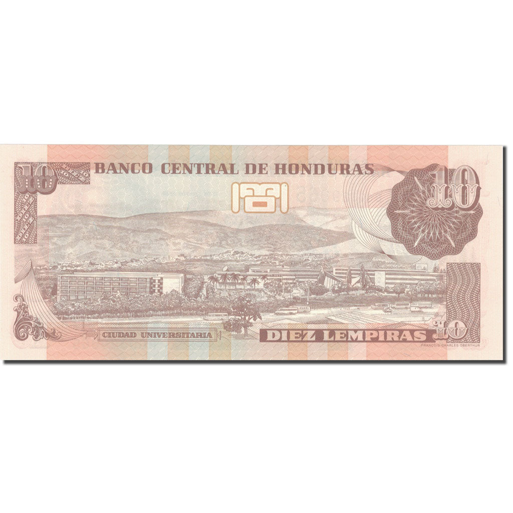 billete de banco, 
  
  Honduras, 
  
  10 lempiras