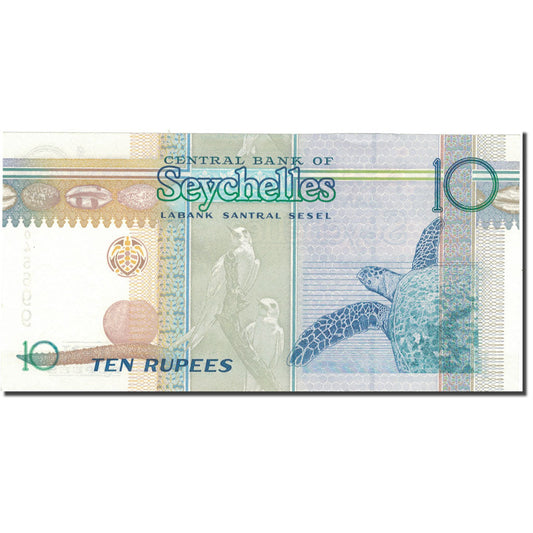 Billete de Seychelles, 10 rupias